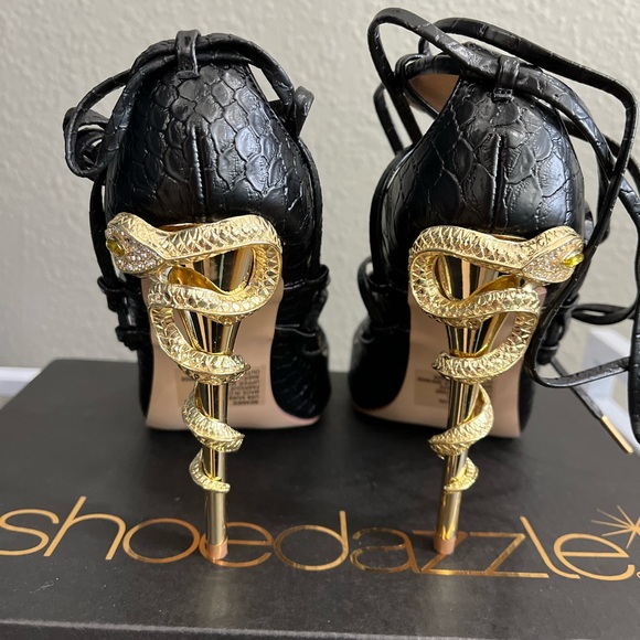 Embellished stilleto sandal with wraparound styling. - Picture 6 of 7